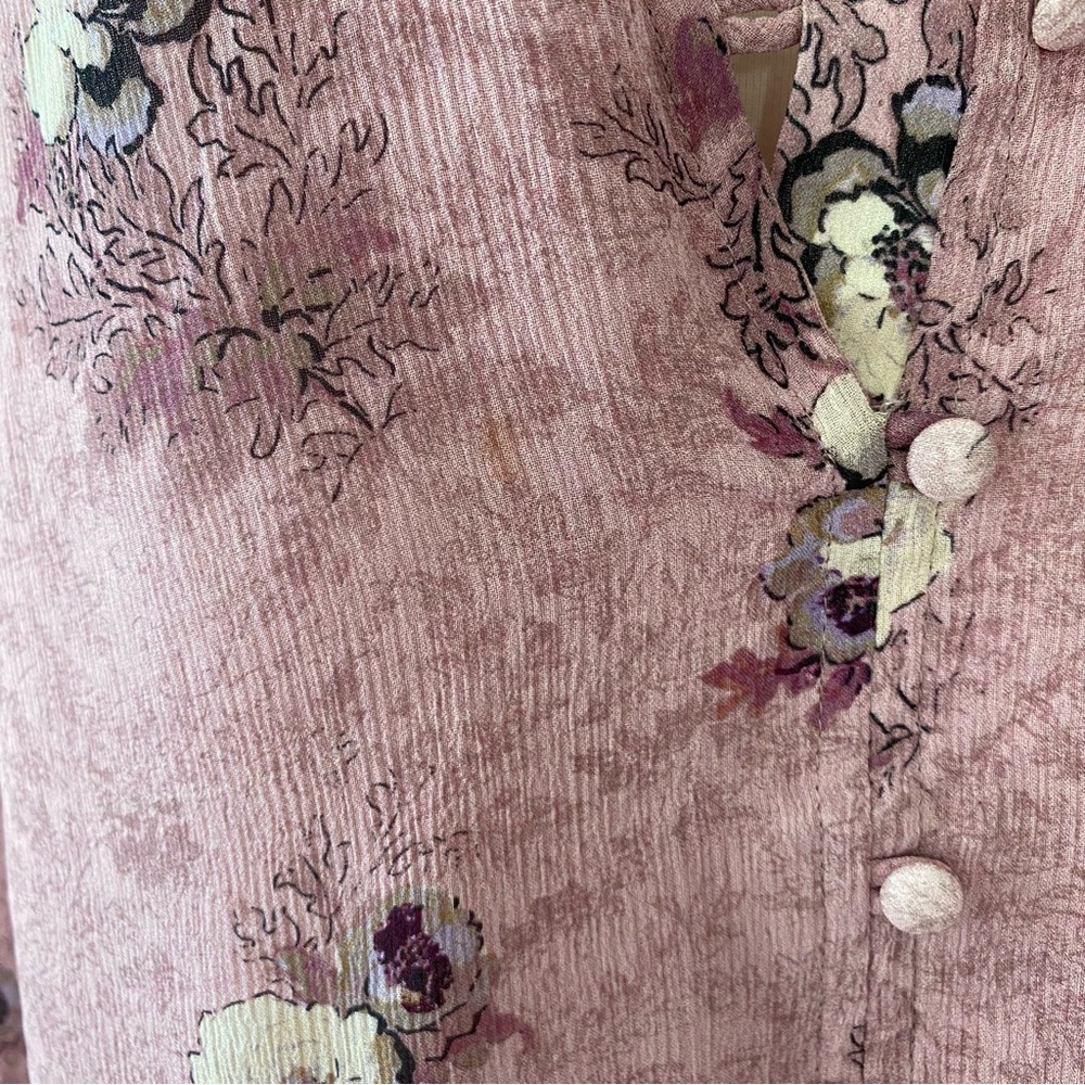 PAIGE Purple Floral Print Dress - Picture 4 of 6
